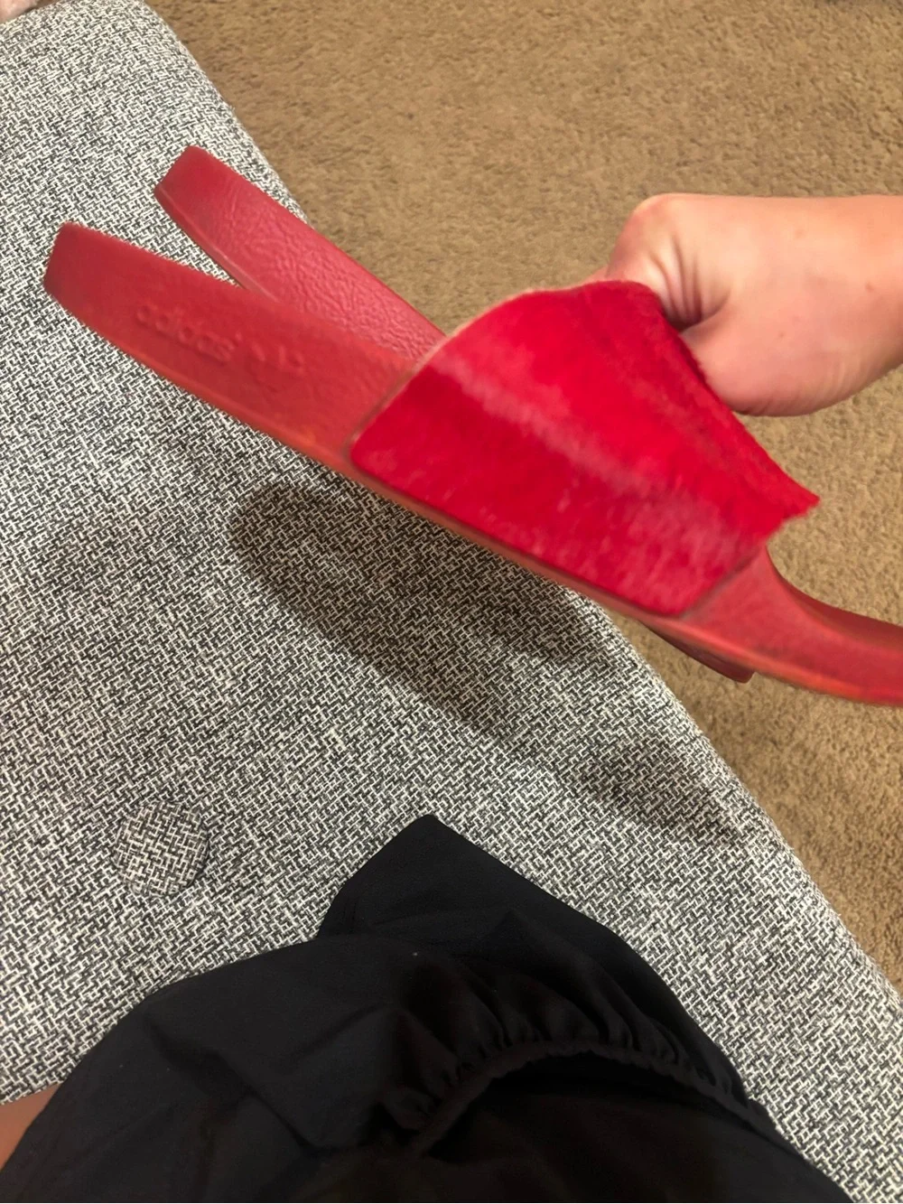 adidas Red Women's Slide Sandals
